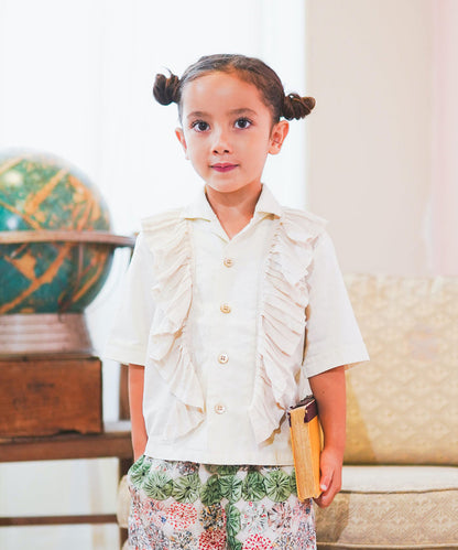 Frill Combination Shirt