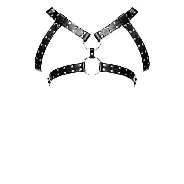 Gemini Leather Harness Black O-s Intimates Adult Boutique