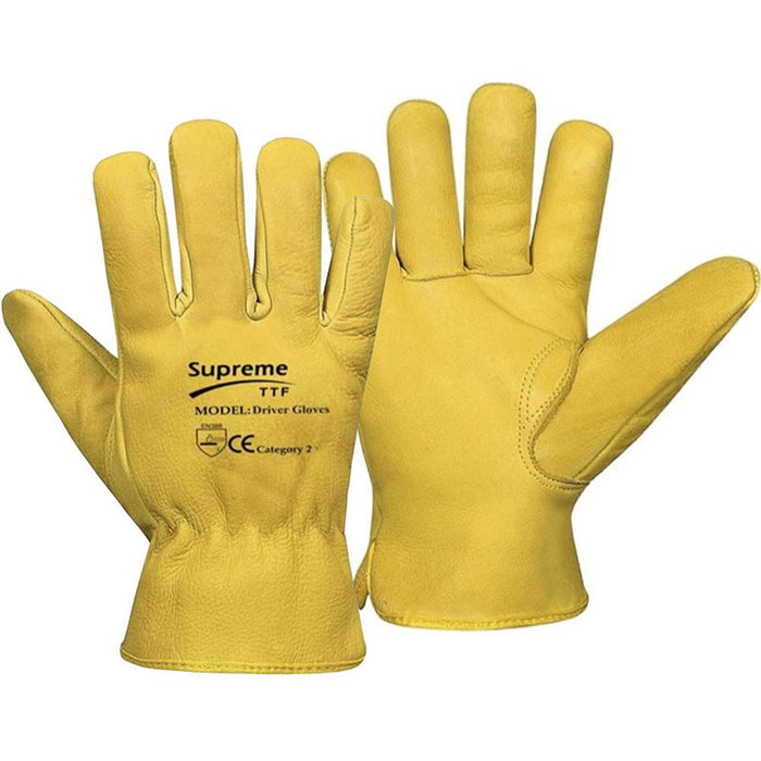 High Quality Lined Leather Drivers Gloves - 7g