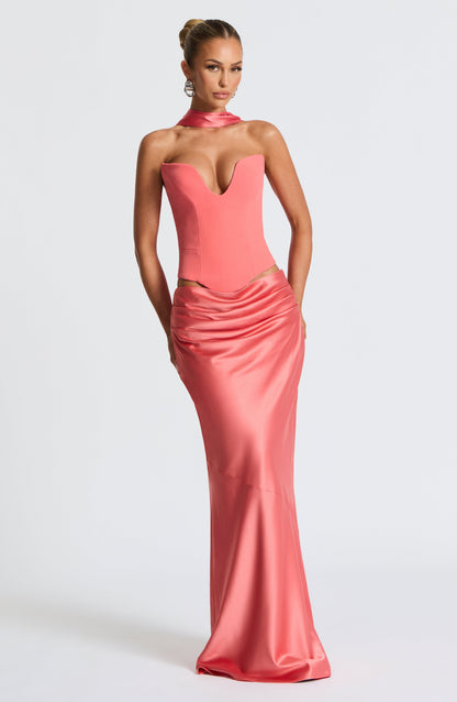 Kamiyah Corset - Coral Pink