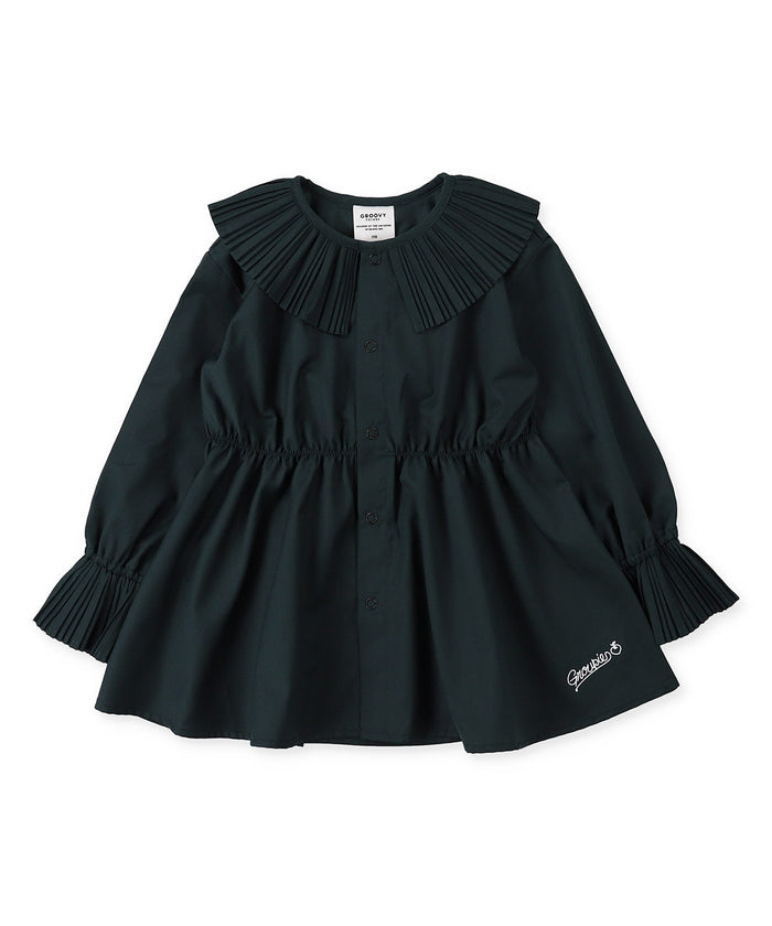 Lawn Pleats-collar Blouse
