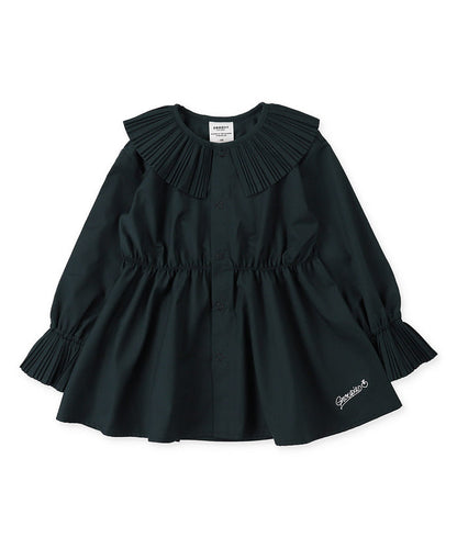 Lawn Pleats-collar Blouse