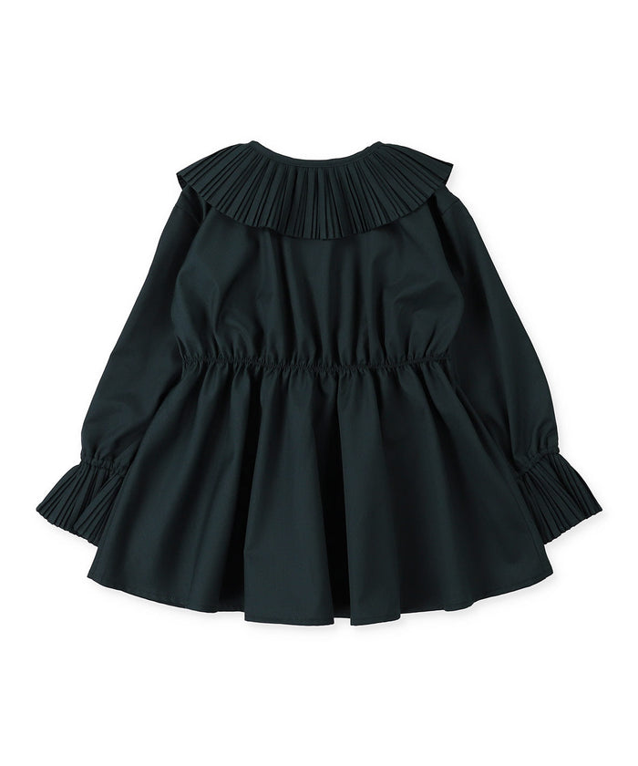 Lawn Pleats-collar Blouse