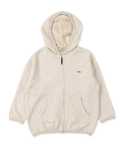 Long-cut Looped Pile Zip-up Hoodie