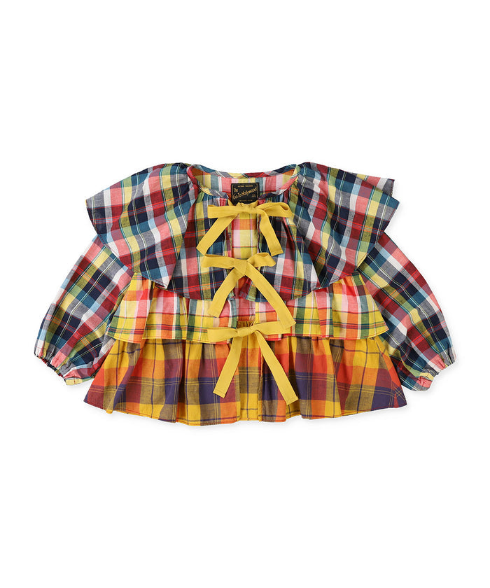 Madras Checked Frill Shirt
