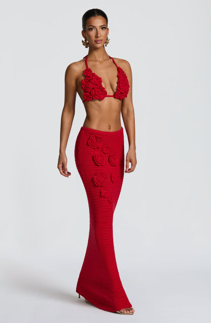 Nerida Maxi Skirt - Red