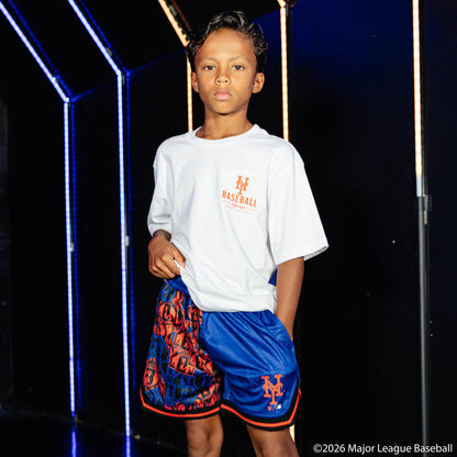 New York Mets Sticker Youth Court Shorts