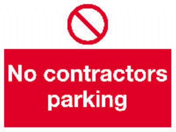 no contractors parking