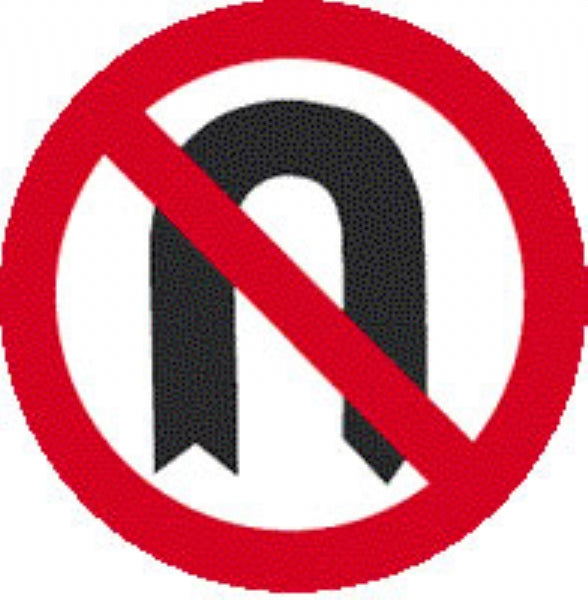 no u turn without channel