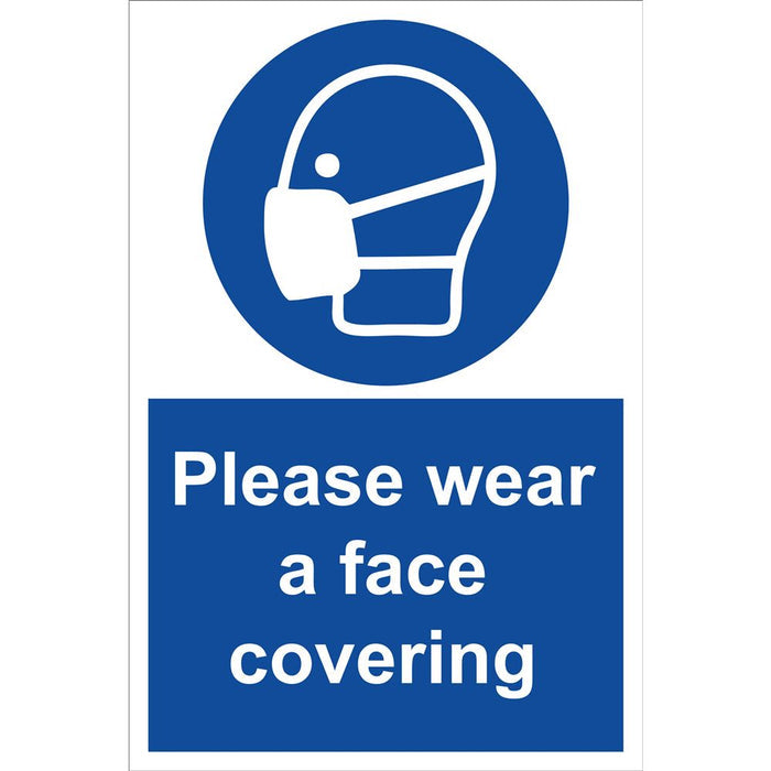 Please Wear A Face Covering Safety Sign