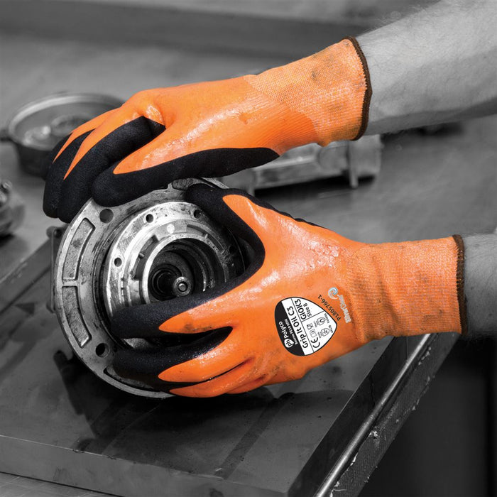 Polyco Grip It Oil C3 Cut B Cut Resistant Gloves GIOK3 with Nitrile Coating - 13g