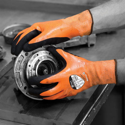 Polyco Grip It Oil C3 Cut B Cut Resistant Gloves GIOK3 with Nitrile Coating - 13g