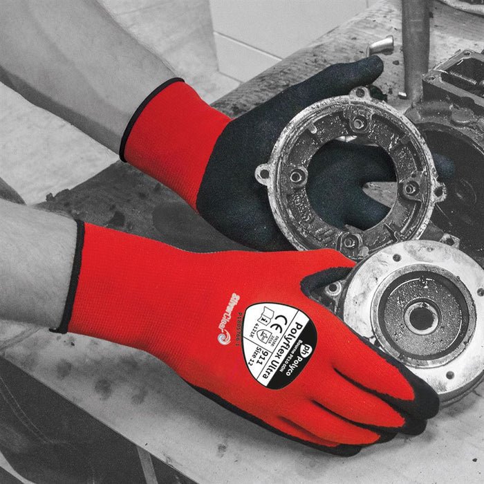 Polyco Polyflex Ultra Grip Gloves 911 with Foamed PU Nitrile Coating - 15g