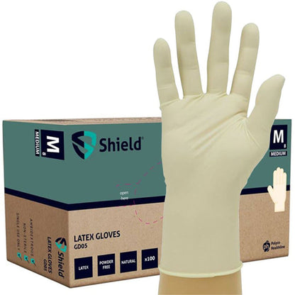 Polyco Shield GD05 Latex Powder Free Disposable Glove AQL1.5 Box100