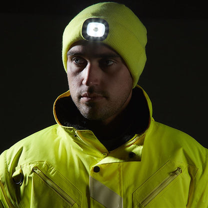 Portwest B029 Beanie Hat USB Rechargeable LED Head Light