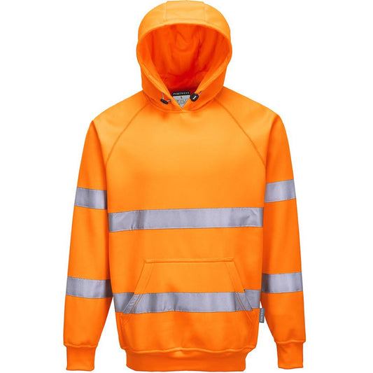 Portwest B304 Orange Hi Vis Hooded Sweatshirt