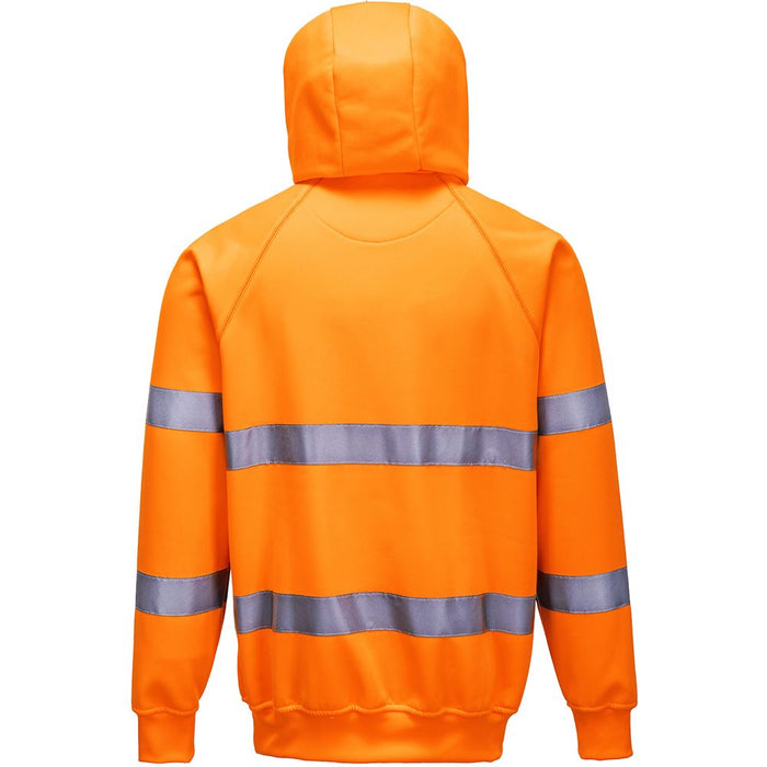 Portwest B304 Orange Hi Vis Hooded Sweatshirt