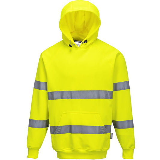 Portwest B304 Yellow Hi Vis Hooded Sweatshirt