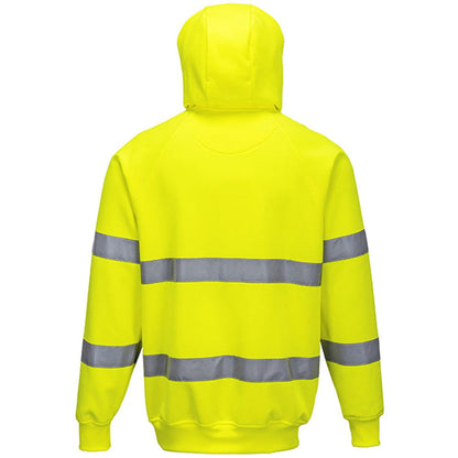 Portwest B304 Yellow Hi Vis Hooded Sweatshirt