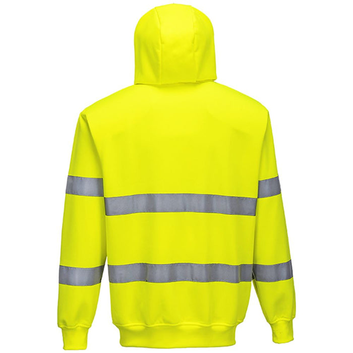 Portwest B305 Yellow Hi Vis Zipped Hoodie