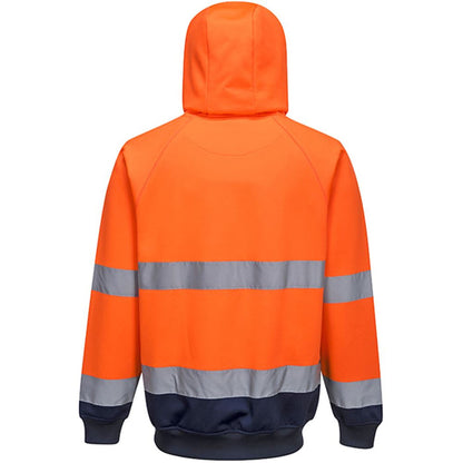 Portwest B316 Orange/Navy Two Tone Hi Vis Hoodie