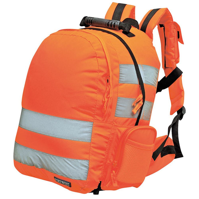 Portwest B904 Orange Quick Release Hi Vis Rucksack
