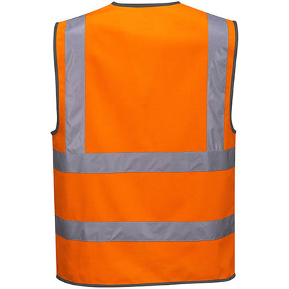 Portwest C375 Orange Hi Vis Zipped Band & Brace Vest