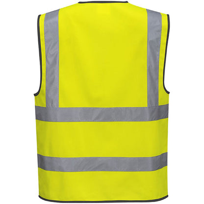 Portwest C375 Yellow Hi Vis Zipped Band & Brace Vest