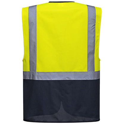 Portwest C476 Warsaw Yellow/Navy Executive Hi Vis Vest