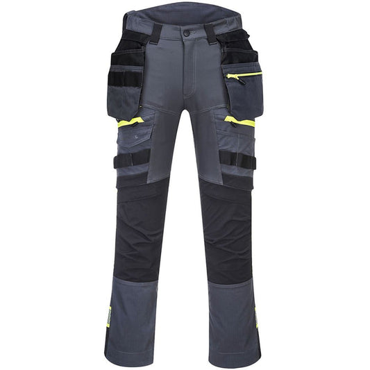 Portwest DX440 Metal Grey DX4 Stretch Detachable Holster Pocket Trouser 270g