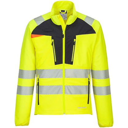 Portwest DX481 DX4 Yellow/Black Stretch Hi Vis Full Zip Base Layer Jacket