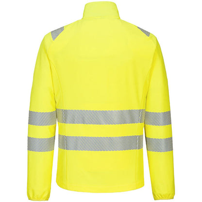 Portwest DX481 DX4 Yellow/Black Stretch Hi Vis Full Zip Base Layer Jacket