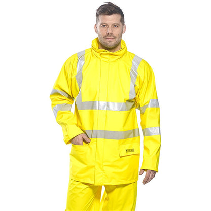 Portwest FR41 Yellow Sealtex Flame Waterproof Flame Resistant Anti Static Hi Vis Jacket