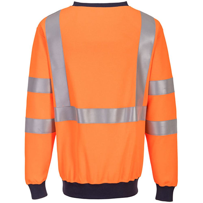 Portwest FR703 Orange Modaflame Knit Inherent Flame Resistant Anti Static Arc Hi Vis Sweatshirt