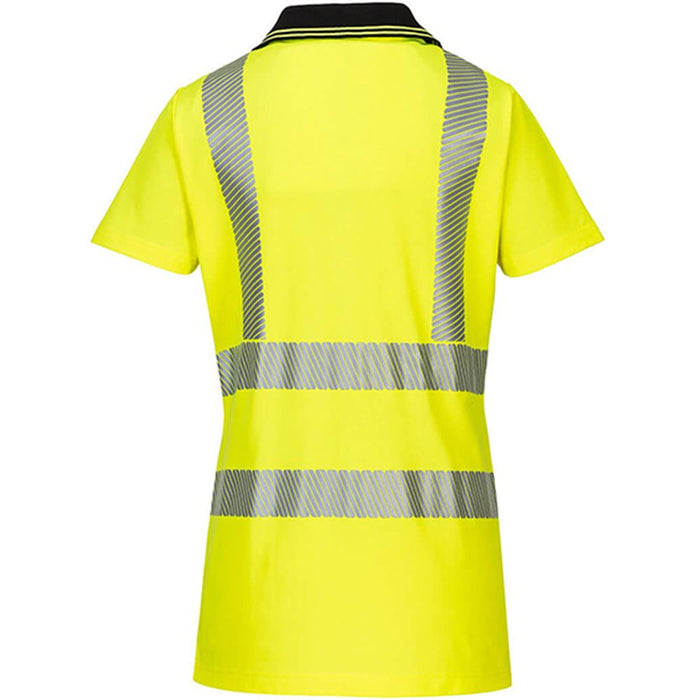 Portwest LW72 Yellow Womens Hi Vis Polo Shirt