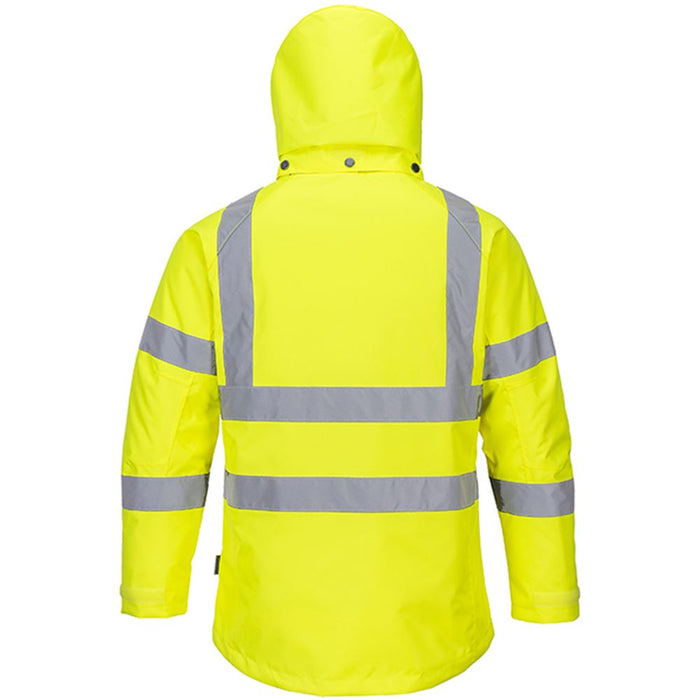Portwest LW74 Yellow Padded Waterproof Womens Hi Vis Jacket