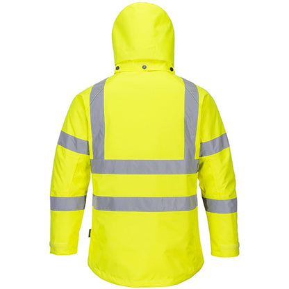 Portwest LW74 Yellow Padded Waterproof Womens Hi Vis Jacket