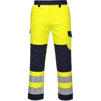 Portwest MV46 Yellow/Navy Modaflame Inherent Flame Resistant Anti Static Arc Hi Vis Trouser