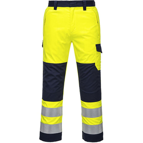 Portwest MV46 Yellow/Navy Modaflame Inherent Flame Resistant Anti Static Arc Hi Vis Trouser