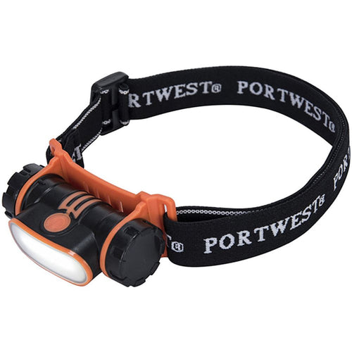 Portwest PA70 Black USB Rechargeable LED Head Torch - 150 Lumens