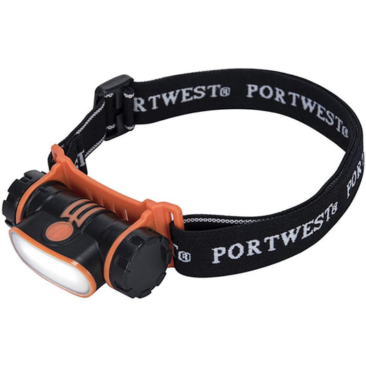 Portwest PA70 Black USB Rechargeable LED Head Torch - 150 Lumens