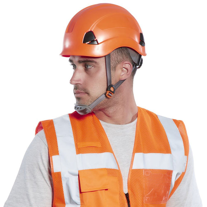 Portwest PS53 Height Endurance Safety Helmet - Non Vented Wheel Ratchet Short Peak