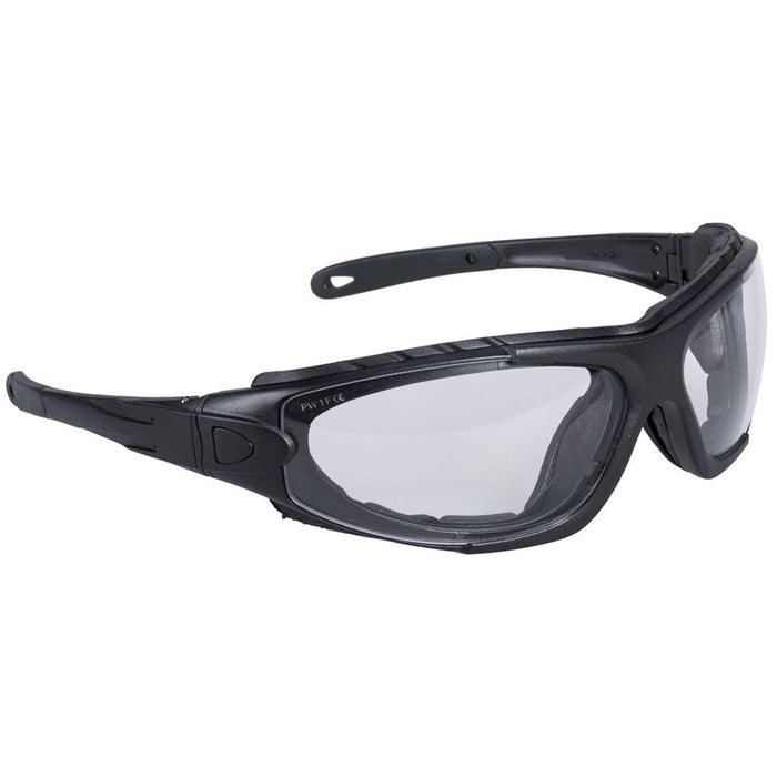 Portwest PW11 Levo Hybrid Clear Safety Glasses - Anti Scratch & Anti Fog Lens