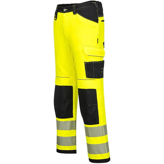 Portwest PW303 PW3 Yellow Polycotton Stretch Lightweight Hi Vis Trousers
