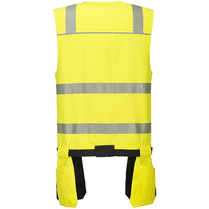 Portwest PW308 PW3 Yellow/Black Polycotton Hi Vis Class 1 Tool Vest