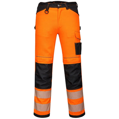 Portwest PW340 PW3 Orange Polycotton Hi Vis Work Trousers