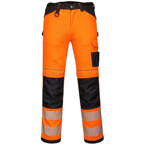 Portwest PW340 PW3 Orange Polycotton Hi Vis Work Trousers