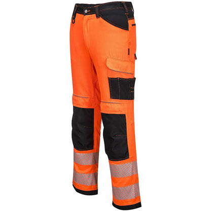 Portwest PW340 PW3 Orange Polycotton Hi Vis Work Trousers