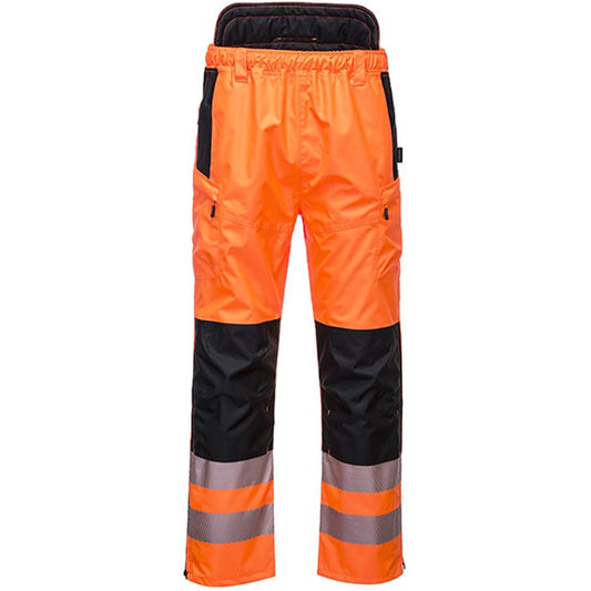 Portwest PW342 PW3 Orange Hi Vis Extreme Breathable Waterproof Trousers