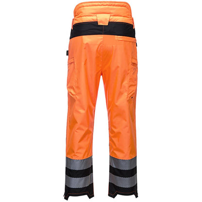 Portwest PW342 PW3 Orange Hi Vis Extreme Breathable Waterproof Trousers